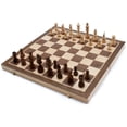 thumbnail image 1 of Gse Games & Sports Expert 15"" Wooden Chess Set Folding Chess Board Set With Chess Pieces Storage Slots Portable Travel Chess Game For Adults & Kids, 1 of 5