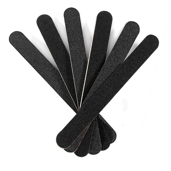 Casewin Nail File Emery Board Nail Care Double Sided 100 180 Grit Gel Acrylic Dip Black Nail Buffering Files Professional Manicure Pedicure Tools 6Pcs/Pack Nail Files Set for Home and Salon Use