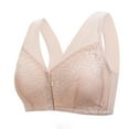 thumbnail image 1 of UPPADA Womens Bras No Underwire Front Closure Support Push up Bras Comfort Bras with Full Coverage Wireless Pink,40, 1 of 3