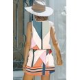 thumbnail image 3 of Robe Courte Mini Décontractée d'Été pour Femmes, Ample, Sans Manches, Col Ras du Cou, Taille à Cordon, avec Poches - Bomveson, 3 of 3