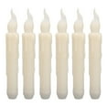 thumbnail image 1 of Rabais Qaailabf 6 Pcs Bougies Coniques à DEL Sans Flamme à Piles Fausses Bougies, 1 of 5