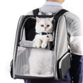 thumbnail image 5 of Texsens Innovador Viajero Bubble Mochila Transportista de mascotas para gatos y perros, gris, Una talla, 5 of 5