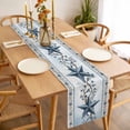 thumbnail image 3 of Table Runner 120 Inches Long for Kitchen Dining, Country Star Blue Dresser Scarf Farmhouse, Dining Table Decorations for Wedding/Parties, Farmhouse Vintage Branches Wooden 13 x 120 In, 3 of 8