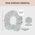 thumbnail image 3 of Kitsch Scrunchies, Metallic Gray Scrunchie Hair Tie, 5pc, 3 of 8