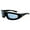 Black Frame/Blue Lens, variant on MotoFrames MF Payback Padded Motorcycle Sunglasses Black Frames (Black)