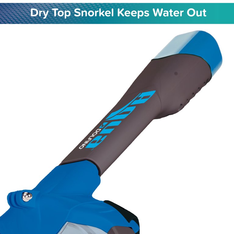 Dolfino Full Face Snorkel Mask, Blue, L/XL, Ages 12+ photo 8