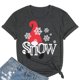 thumbnail image 4 of Camisas Navideñas Para Mujer Letras Casuales Impresión de Manga Corta Camiseta Tops Túnica Blusa Odeerbi ODB208979, 4 of 7