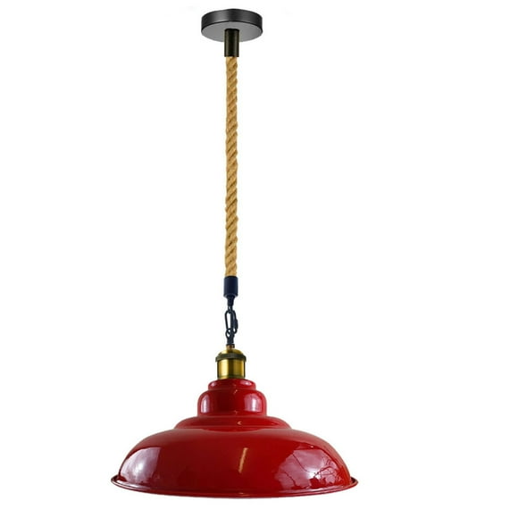 Red Metal Pendant Light, Ceiling Lighting, Pendant, Chandelier Hanging, Kitchen Island Lighting, Farmhouse Light, Hanging Lamp E26