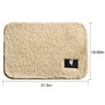 thumbnail image 2 of Bathroom Rugs Soft Microfiber Cozy Bath Mat For Tub Shower Bathroom Floors Rugs Mat Accessories Absorbent Non Slip Fluffy Thick Beige 19.7x31.5in, 2 of 8