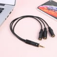 thumbnail image 3 of 3.5mm 4-Pole Plug to 3 Way Stereo Audio Headphone Splitter Adapter Cable, 3 of 9