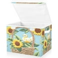 thumbnail image 2 of WOBOGO Sunflower Chicks Large Collapsible Storage Box Flip Lid Fabric Decorative Organizer Container Basket with Handles 16.5×12.6×11.8in, 2 of 7