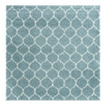 thumbnail image 3 of Unique Loom Trellis Shag Collection Area Rug - Ruby (10' Square Light Blue/Ivory), 3 of 12