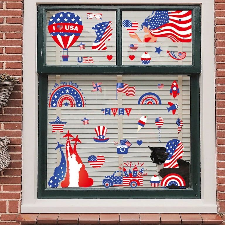 Teen Stickers Thigh Stickers Independence Day Wall Sticker Glass