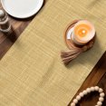 thumbnail image 4 of Yellow Table Runner 90 Inches Long, Dining Table Runners Dresser Scarves, Rustic Farmhouse Solid Color Kitchen Coffee Tablerunner for Tabletop Party Birthday Holiday Wedding Baby Shower 13"x90", 4 of 8