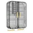 thumbnail image 1 of Jewelry Storage Box Transparent Wall Mounted Earring Ring Necklace Organizer with Multi-shaped Hooks for Home, 1 of 8