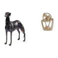 thumbnail image 1 of Estatua de perro, figura de animal de resina, escultura abstracta de pareja, estatua de resina creativa, centro de mesa, figura de escritorio para sal, 1 of 8
