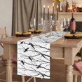 thumbnail image 2 of Table Runners 72 Inches Long Dress Scarves, Black Branches Birds Farmhouse Kitchen Table Runner, Coffee Tablerunners, Modern Abstract Forest Silhouettes 16x72 Inch, 2 of 9