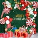 thumbnail image 1 of Conjunto de corona de globos navideños, arco de Papá Noel, fondo, diseño de fiesta, disfraces, centro comercial, atuendo de aula, moda, 1 of 5