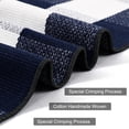 thumbnail image 5 of Unique Bargains Cotton Woven Checkered Area Floor Rug Carpet Mat Navy & White 51"x24", 5 of 8