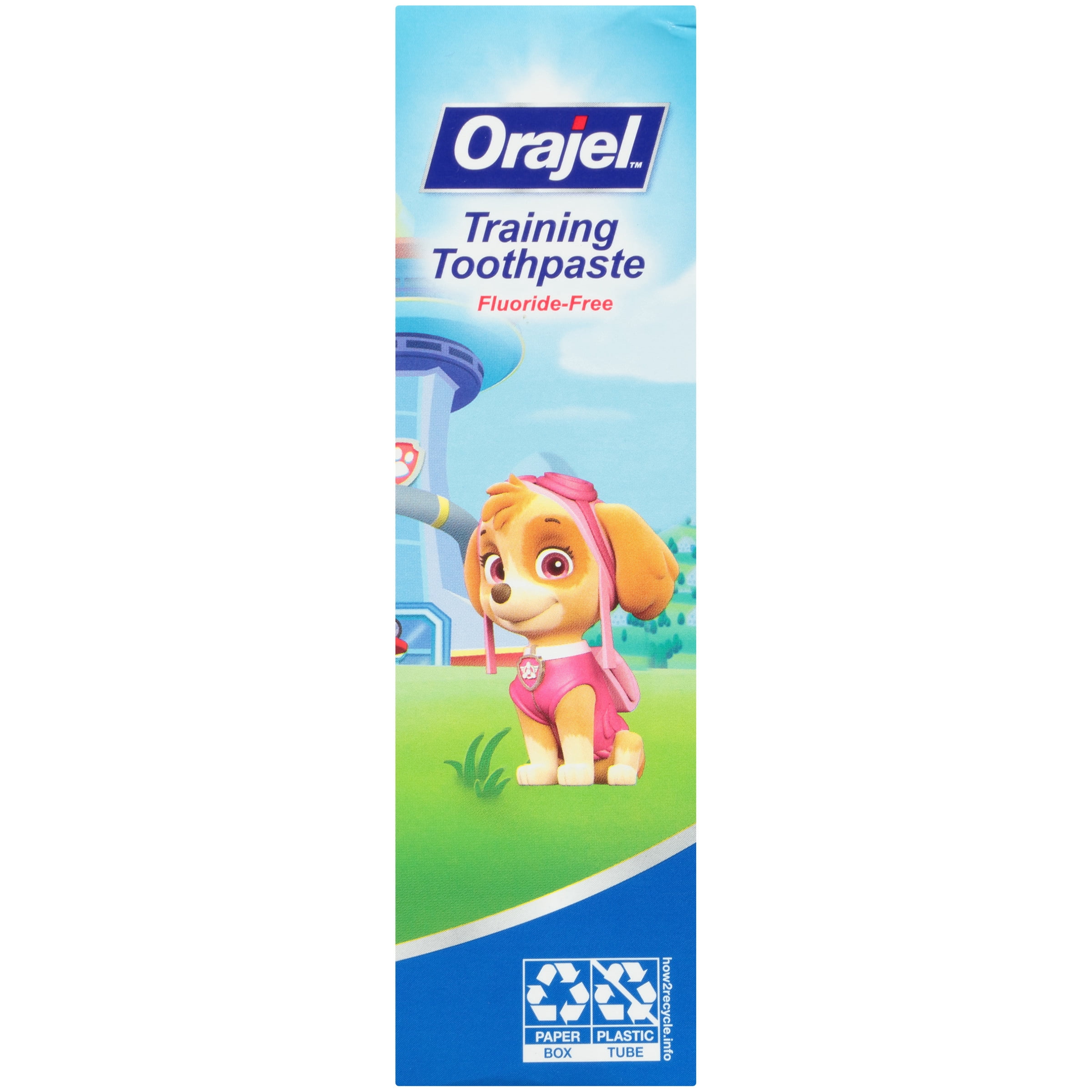 Orajel Paw Patrol Fluoride Free Training Toothpaste Fruity Fun Flavor One 1 5oz Tube Orajel 1 Pediatrician Recommended Brand For Kids Non Fluoride Toothpaste Walmart Com Walmart Com
