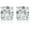 White Gold, variant on Asscher Cut Moissanite VVS D Stud Earrings .925 Sterling Silver