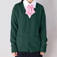 thumbnail image 2 of GPOECD Women's Cardigan Sweaters 2025 Fall Oversized Open Front Button V Neck Lightweight Cardigans Knit Outerwear Green,XXL, 2 of 4