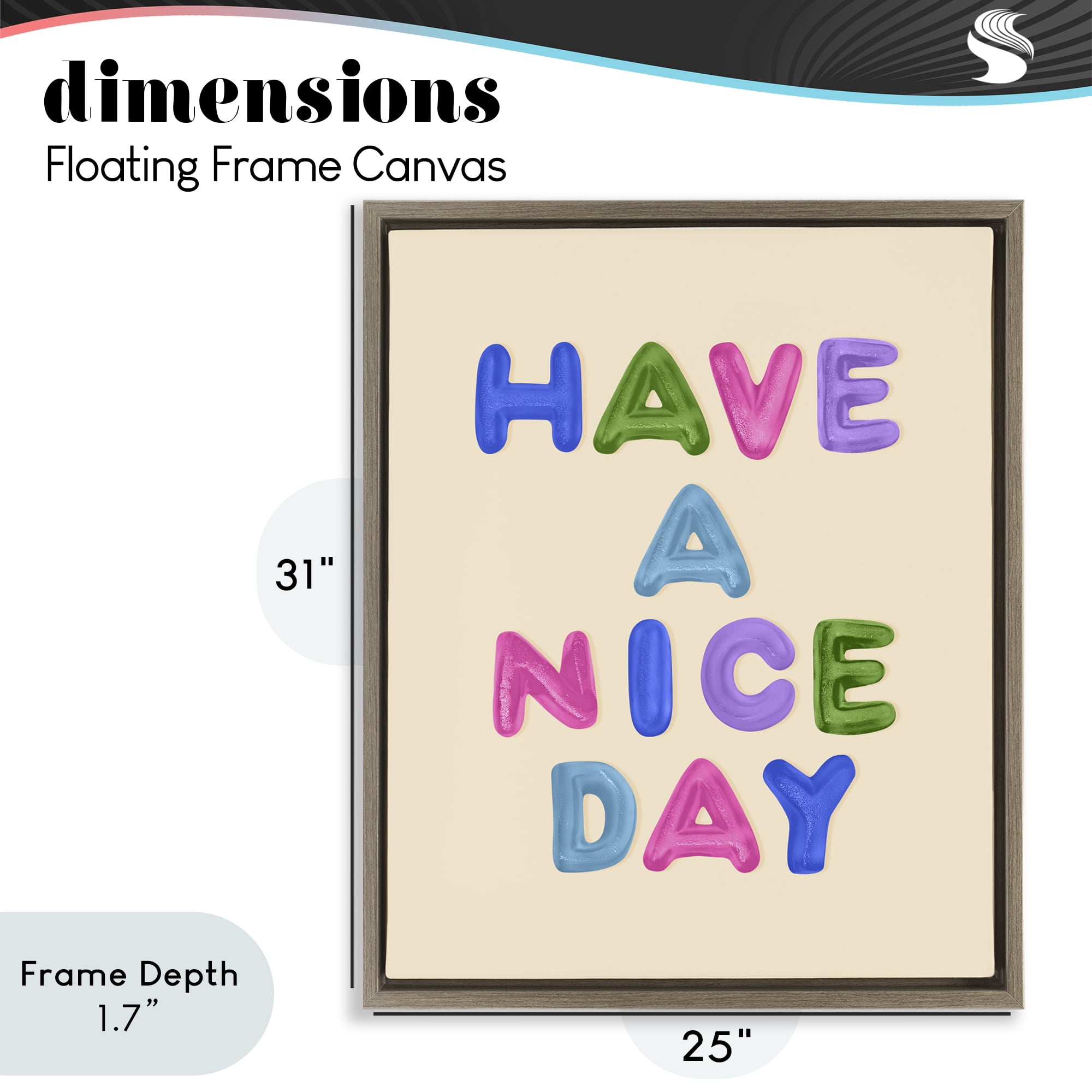 Stupell Industries Have a Nice Day Gummies Brown Framed Floater Canvas Wall Art, design by LISH Creative
