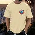 thumbnail image 2 of Huesdet T-Shirts Graphiques pour Hommes en Coton à Manches Courtes, T-Shirt Classique Décontracté à Col Rond Uni pour Hommes (Beige, G), 2 of 6