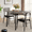 Gray, variant on Accreate 3 Piece Space-Saving Dining Table Set for 2, Built-in Storage, Metal Frame Chairs
