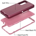 thumbnail image 2 of for Samsung Galaxy S20 FE Case 5G Protective Case Shockproof Drop Protection Full Body Rugged Heavy Duty Case Tough 3 in 1 Case for Samsung Galaxy S20 FE 5G Purple Pink, 2 of 4
