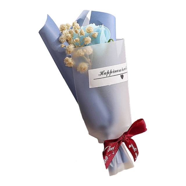 Mini ramo falso de jabón de aromaterapia artificial, ramo de rosas de imitación de aliento de bebé seco, regalos de flores para mamá, mujer y esposa.