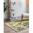 thumbnail image 4 of Unique Loom 3137835 4 x 6 ft. Salle Garnier Sofia Rectangular Rug, Navy Blue, 4 of 5