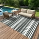 thumbnail image 1 of Yeshouse Alfombra de exterior reversible de plástico y paja, impermeable, para camping, patio, moderna alfombra de patio a rayas, alfombra para porche, terraza, jardín, balcón, 1 of 12
