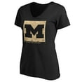 thumbnail image 2 of Women's Black Michigan Wolverines OHT Eagle V-Neck T-Shirt, 2 of 3