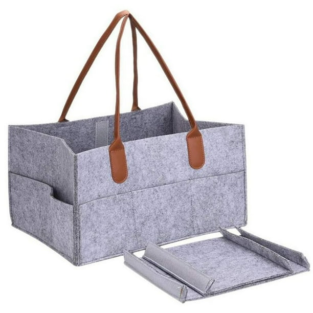 Organizador de almacenamiento plegable BANYUO de fieltro color gris Tamaño 33x22x18 cm