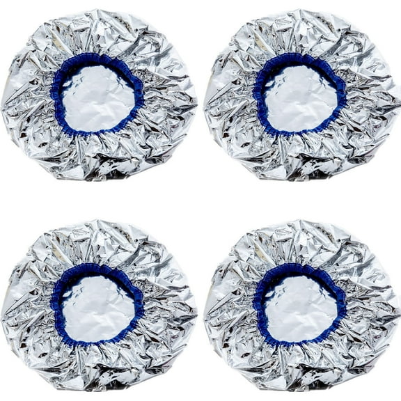 Personal Care Foil Hair Caps Salon Aluminum Reusable Hair Treatment Caps Aluminum Thermal Silver Foil Caps Home Salon Use New Processing Caps 4pcs