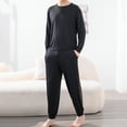 thumbnail image 5 of Dovford Pajamas for Men-Viscose Made from Bamboo, Sleepwear Long Sleeve Pjs Sets Soft Loungewear with Sleep Pants 2024, 5 of 6