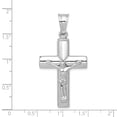 thumbnail image 3 of 14k White Gold Reversible Crucifix Pendant Charm, 3 of 4