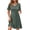 Grey Green, variant on Short Sleeve Dresses for Women V Neck Summer Midi Dresses Empire Waist Tunic Casual Dress with Pockets
