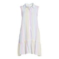 thumbnail image 4 of Time and Tru Women's Sleeveless Shirt Dress, Sizes XS-XXXL, 4 of 5