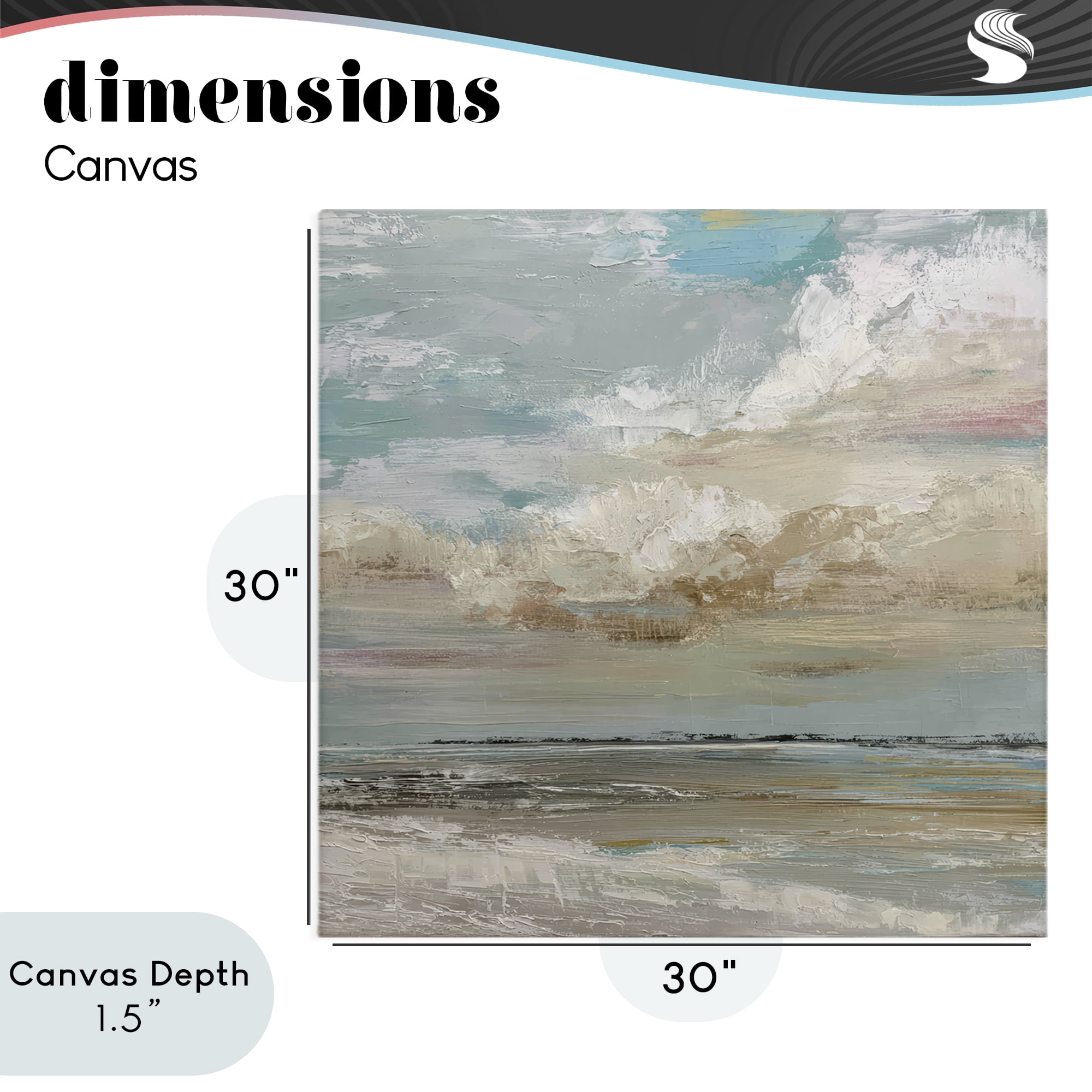Stupell Industries Cloudy Beach Brushstrokes Canvas Wall Art, design by Kim Curinga