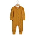 thumbnail image 2 of Ulitacool Baby Onesies For Boys Infant Rompers Footless Pajamas Zipper Long Sleeve Sleeper Jumpsuit Comfortable Playsuit 6-12 Months Gold, 2 of 9
