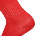 thumbnail image 5 of ITSAME Teen Boys Girls Soccer Long Tube Socks Thick Towel Sole Over-the-Knee Sports Socks for Match Training Red Size Free Size, 5 of 7