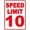 Red, variant on Speed Limit 10 MPH Sign, Slow Down Sign, Traffic Signs,16 x 12 Inches, Waterproof, Durable, Easy to Mount