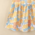 thumbnail image 4 of Ulanda Girls Summer Dress Crew Neck Cute Graphic Sleeveless Tank Maxi Dress Casual Light Comfortable Smocked Beach Vacation (Light Yellow, 5-6 Years), 4 of 4