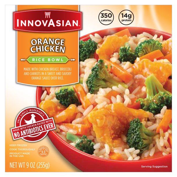 InnovAsian Orange Chicken Rice Bowl, 9 oz Single Serving