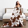 thumbnail image 5 of Brown Cow Print Blankets and Throws, Cow Blanket for Adults, Cowhide Blanket for Girls, Cute Blankets for Teen Girls, Cow Print Baby Blanket, Cow Print Stuff for Women, Cow Gifts for Women 40"x 50", 5 of 6