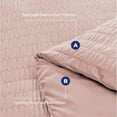thumbnail image 4 of Rose Gold Queen Comforter Set Seersucker 7 Pieces, All Season Luxury Bed in a Bag for Bedroom, Bedding Set with Comforters, Sheets, Pillowcases & Shams, 4 of 16