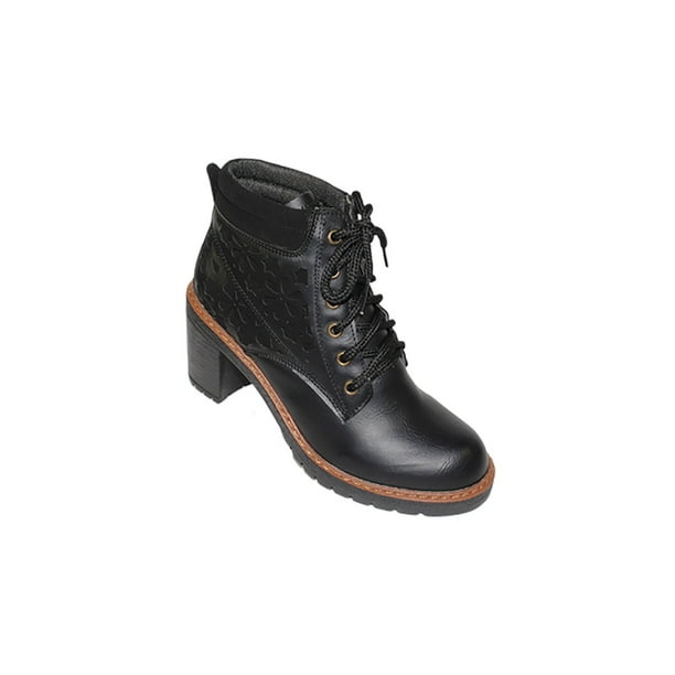 BOTA BOTIN CASUAL VESTIR LEON MUJER DAMA NEGRO 035 LEON 035p