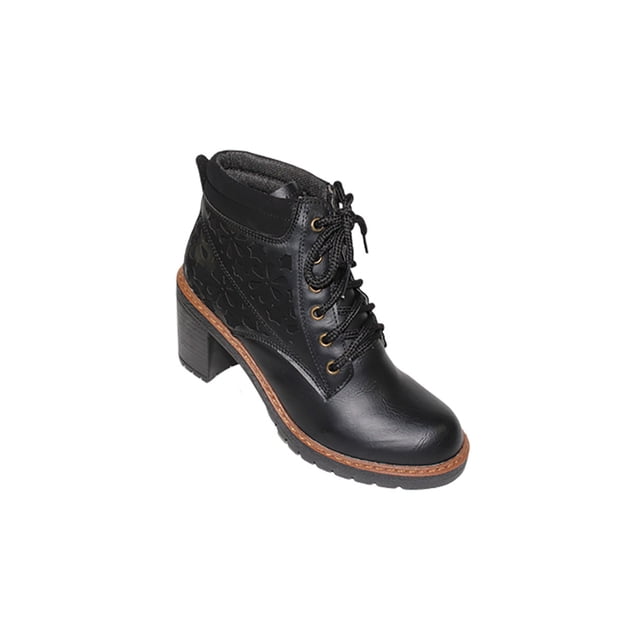 BOTA BOTIN CASUAL VESTIR LEON MUJER DAMA NEGRO 035 LEON 035p